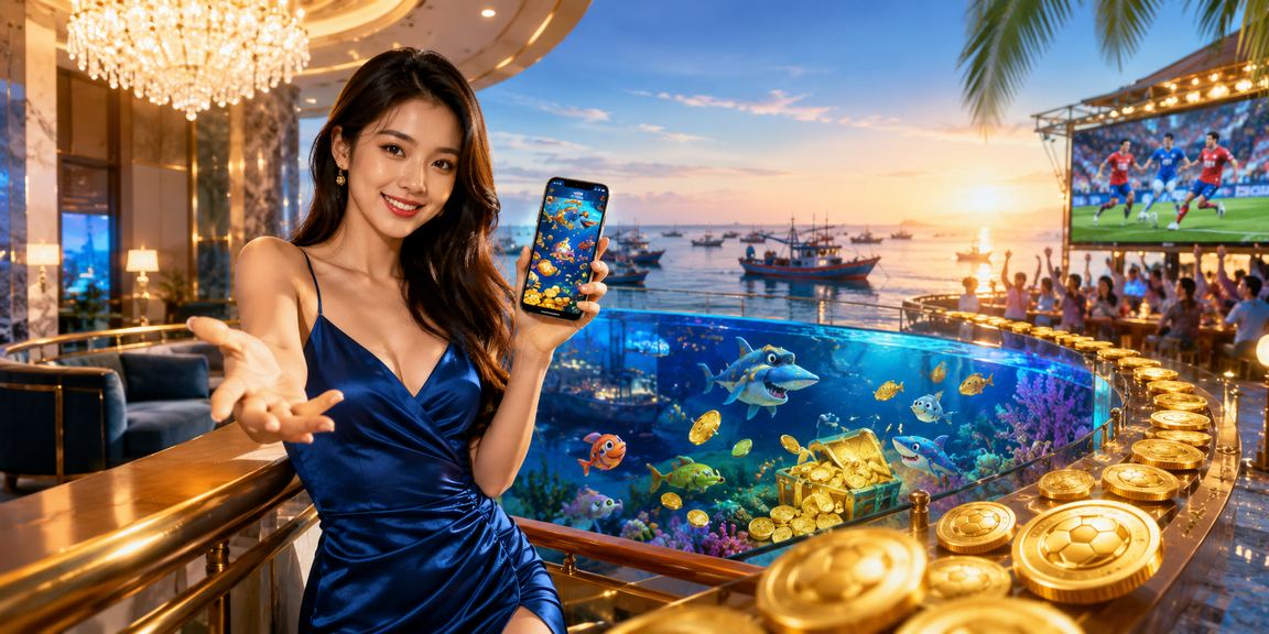 Người chơi casino di động trên bãi biển Mũi Né buổi chiều tà