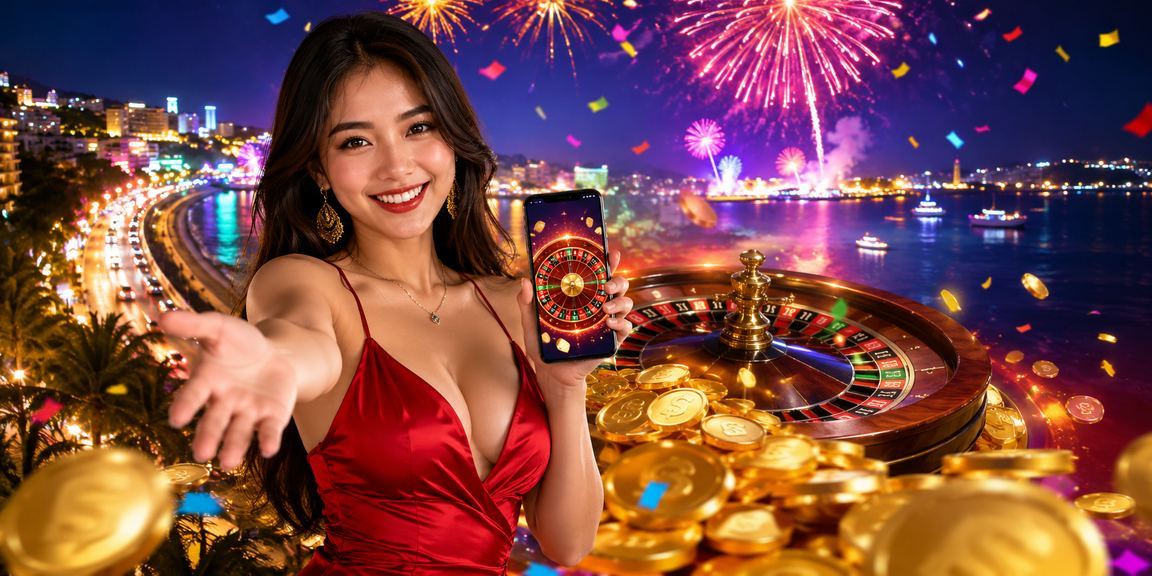 Bàn roulette live casino tại lễ hội Phan Thiết với nhiều người tham gia